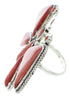 Large Statement Red Oyster Shell Butterfly Ring Size 8 PS72880